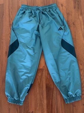 Adidas Teal Jogger Pants with Dark Teal Accents